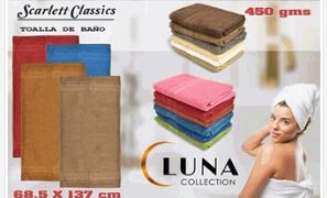 TOALLA PARA BAÑO LUNA 27X54 PLG SCR-0325-MIX  UNIDAD
