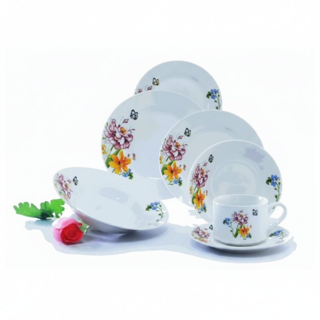 VAJILLA DE PORCELANA DECORACION FLORES 20PCS LOTUS 335-40
