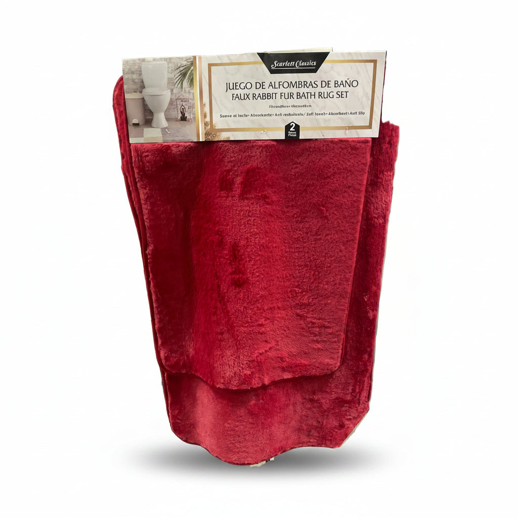 SET ALFOMBRA DE BAÑO 2PZS ROJO SCARLETT CLASSICS SCR-2701