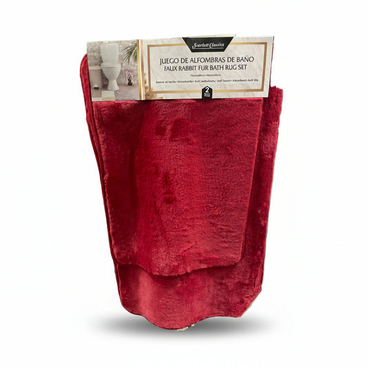 SET ALFOMBRA DE BAÑO 2PZS ROJO SCARLETT CLASSICS SCR-2701