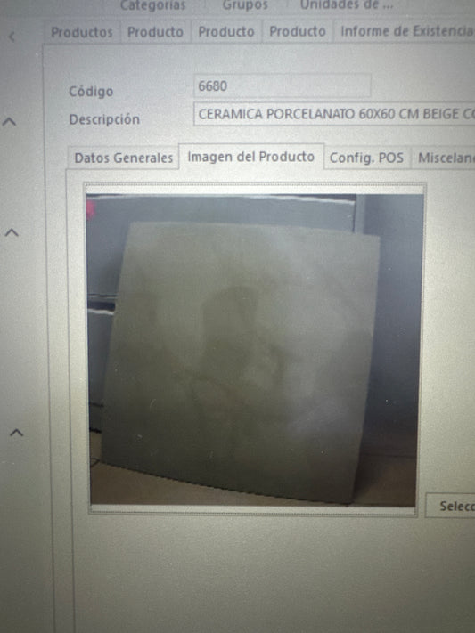 CERAMICA PORCELANATO 60X60 CM BEIGE CON VETAS  12-20-704 4PCS POR CAJA