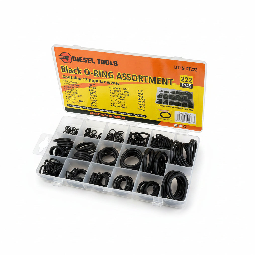 SET DE ACCESORIOS O-RING MULTIUSO 222PCS DT15-DT222 DIESEL TOOLS