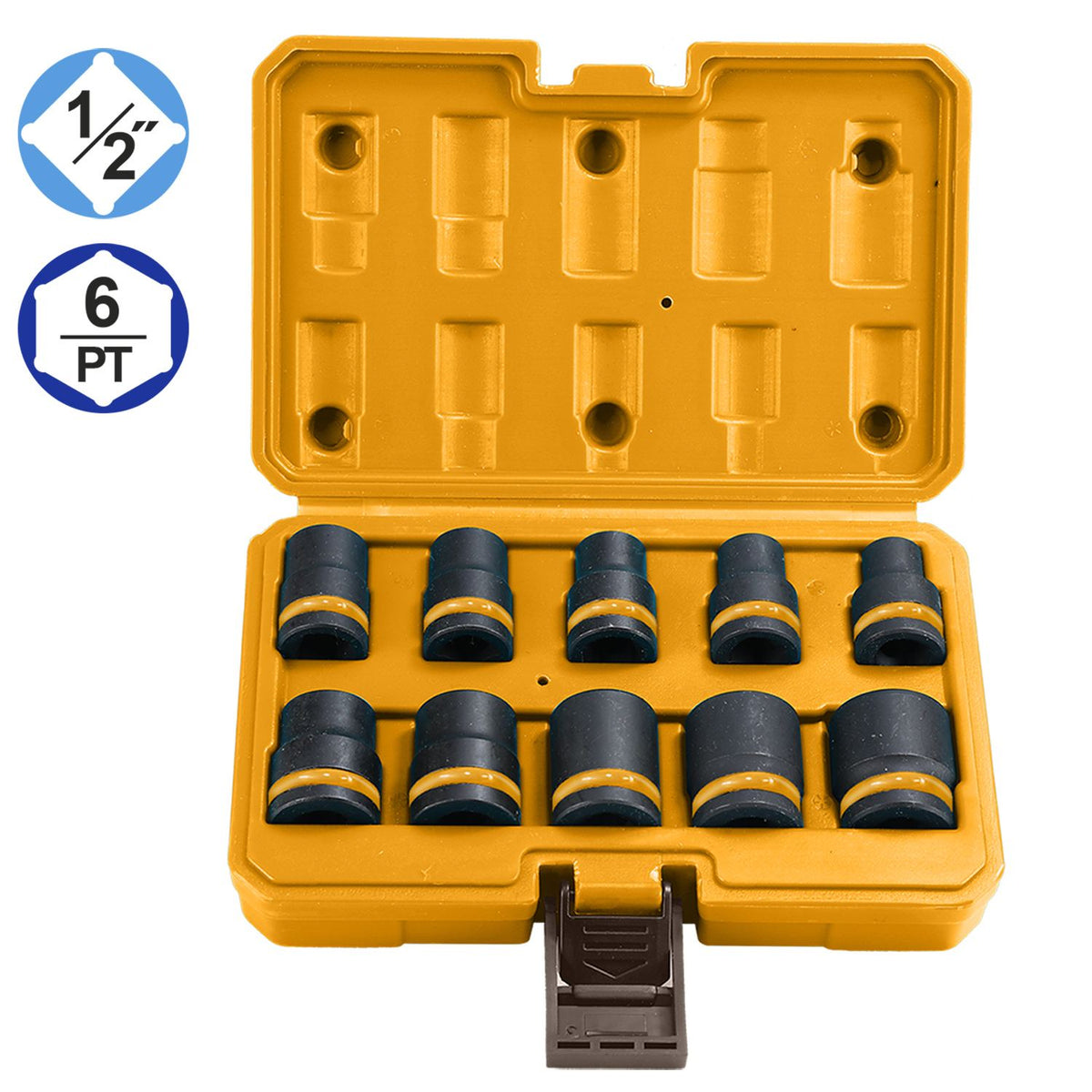 CUBO IMPACTO HEXAGONAL SET10 1/2PLG 10-24MM INGCO HKISSD12101