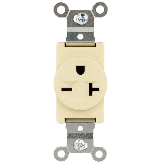 TOMA HEMBRA SENCILLO 2P+T 20A 250V BEIGE EAGLE 1876 V
