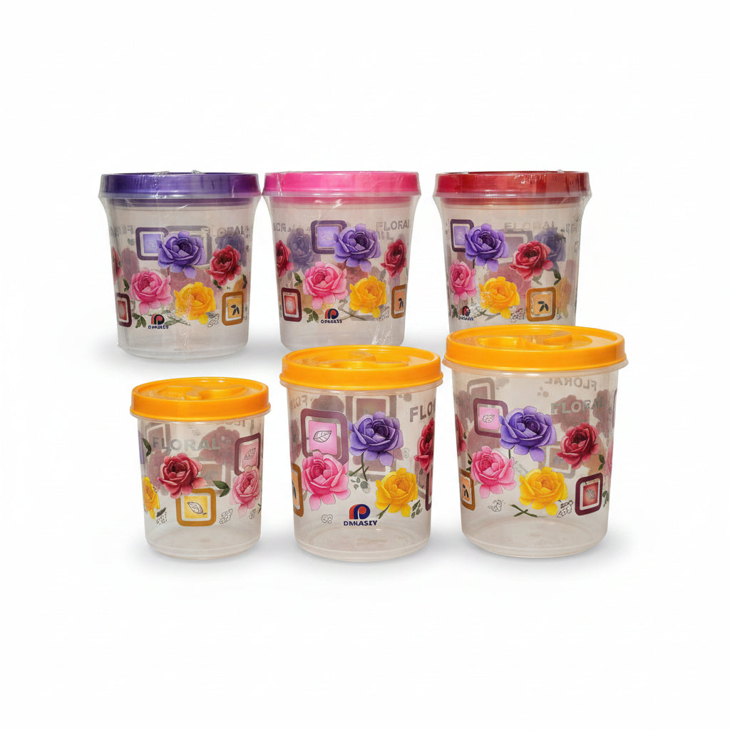 SET ENVASE TRANSPARENTE FLORAL 3 PCS DY029-DY281
