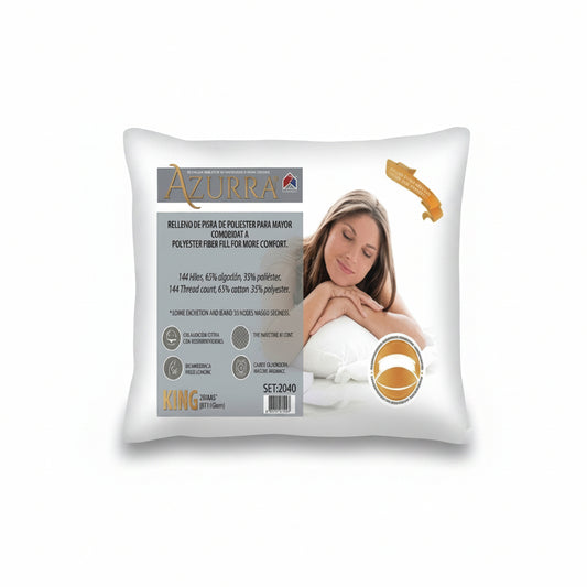 ALMOHADA BLANCA KING 20X40PLG SHT-2040
