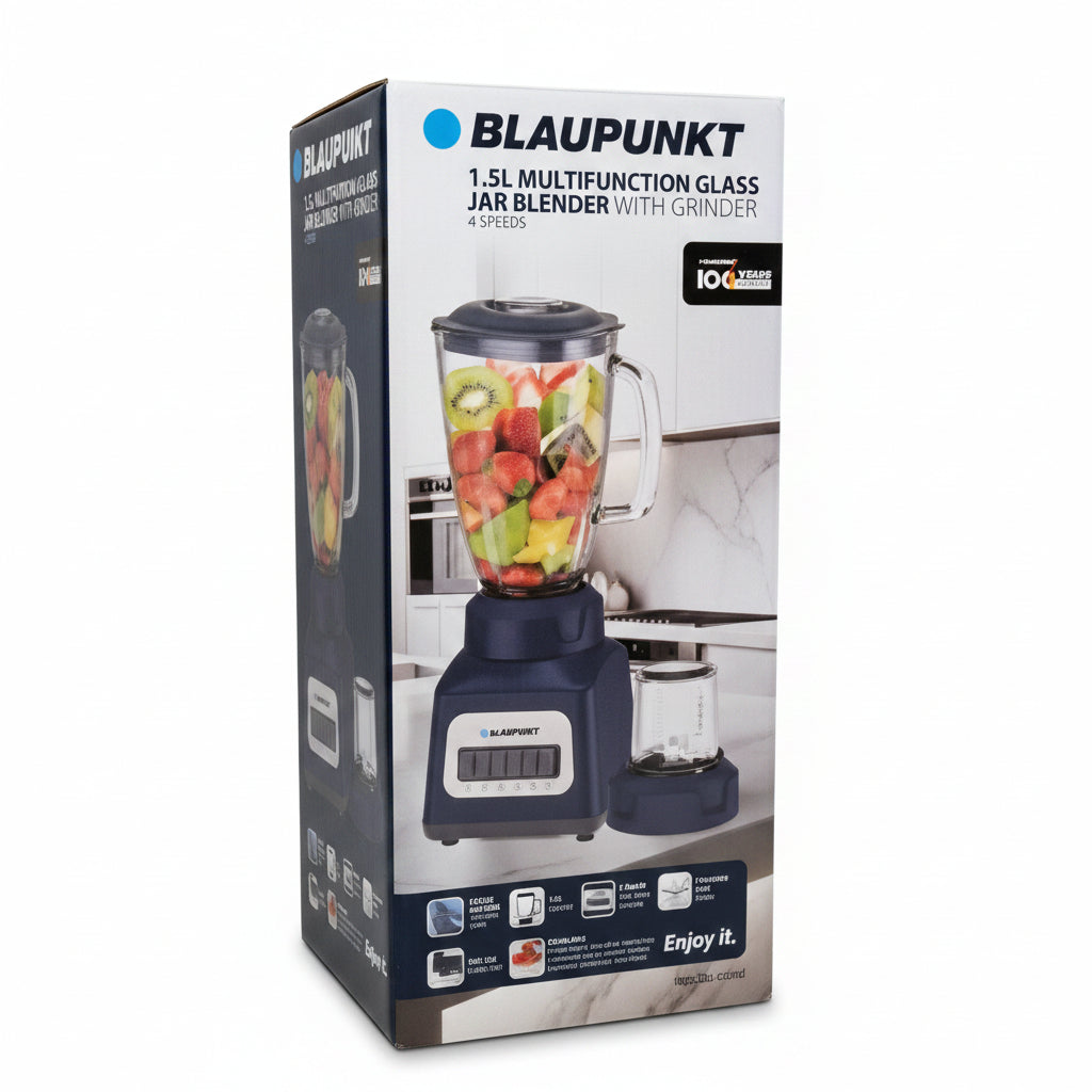 LICUADORA JARRA DE VIDRIO 1.5L AZUL BKGTB2332BU BLAUPUNKT