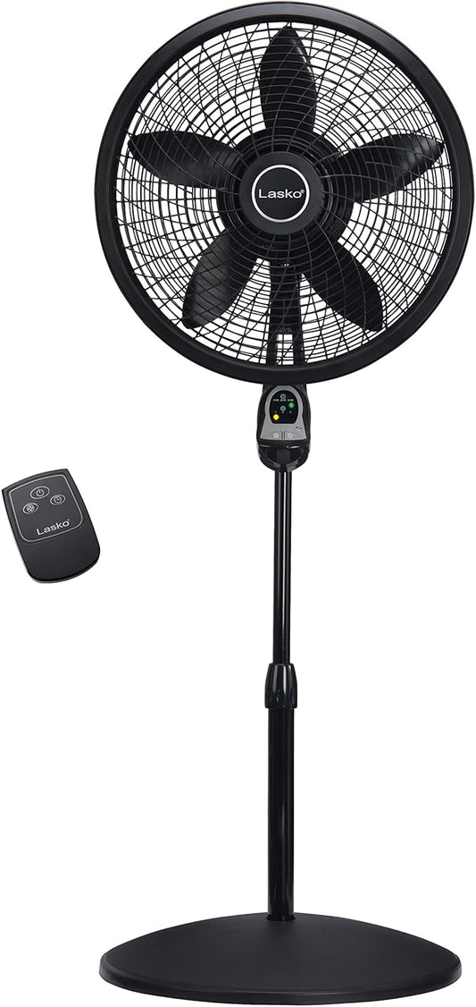 VENTILADOR DE PEDESTAL LASKO 18 PLG NEGRO CONTROL REMOTO