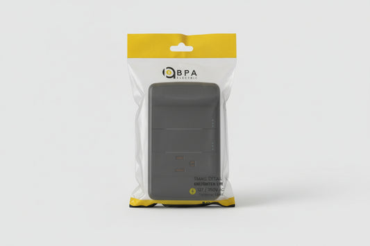 SWITCH DOBLE + TOMA CORRIENTE NEGRO BPA ELECTRIC CT00016NG