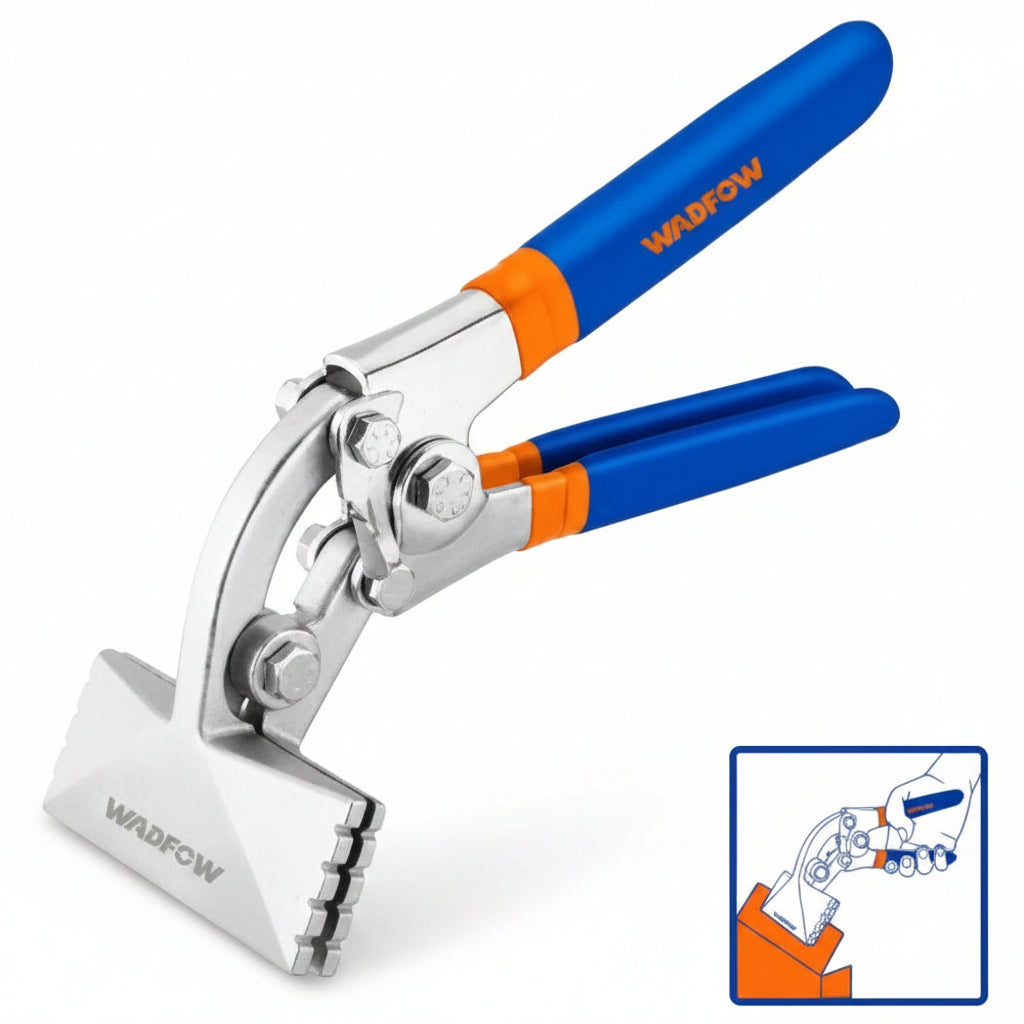 TENAZA CURVA PUNTA PLANA PARA LAMINA 21CM WADFOW WZB8002 747389