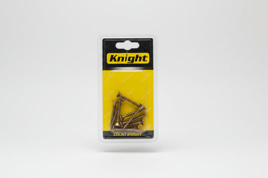 SET DE TORNILLO AVELLANADO DORADO 4X16MM (5/8 PLG) KNIGHT
