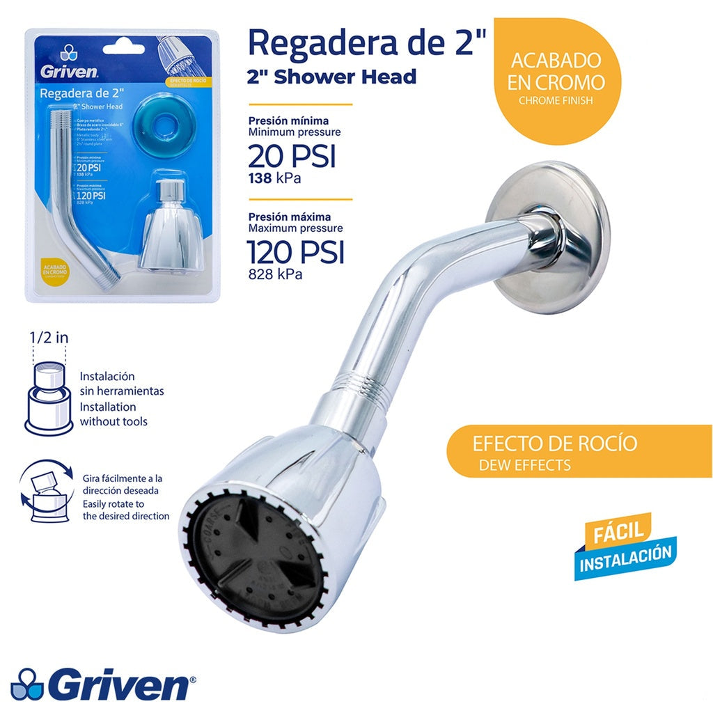 REGADERA 2PLG BLISTER GRIVEN A367-Y550B