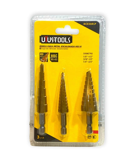 BROCA ESCALONADA 3PCS UYUSTOOLS BCE3HR-P