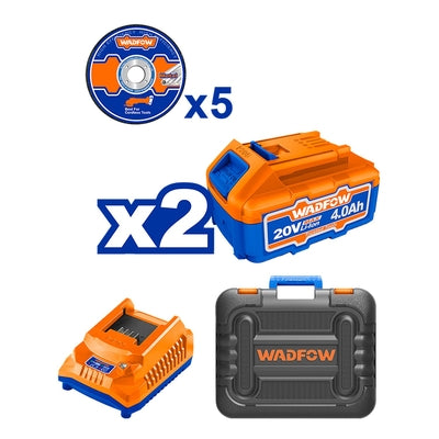 MINI ESMERIL INALAMBRICO 114.3 mm (4 1/2 in) 20 V 4.0 A VELOCIDAD VARIABLE WADFOW UWLAPB522  776390