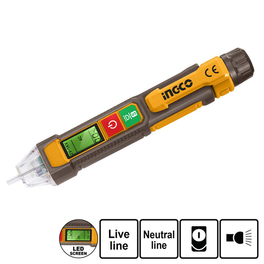 PROBADOR CON SENSOR VOLTAJE 12-1000V  VOLTIOS AC INGCO VD210003 779976