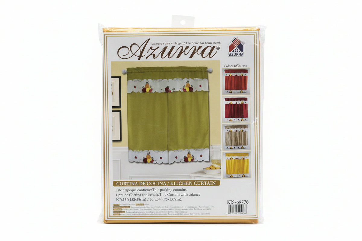 CORTINA DE COCINA 1 PANEL AZURRA KIS-69776