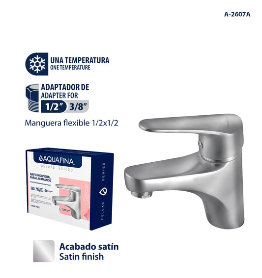 GRIFO PARA LAVAMANO SATIN AQUA FINA A-2607A