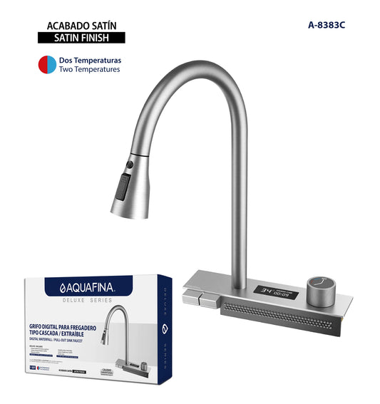 GRIFO DIGITAL PARA FREGADERO TIPO CASCADA AQUA FINA A-8383C