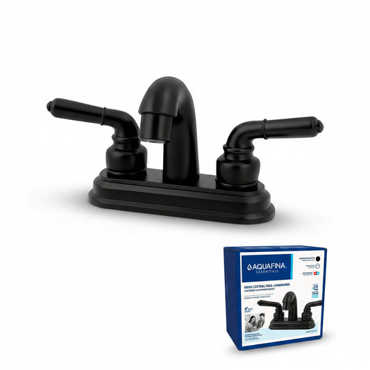 GRIFO PARA LAVAMANOS CENTRAL NEGRO MATE 2TEMP AQUAFINA A-GSZ4046-B