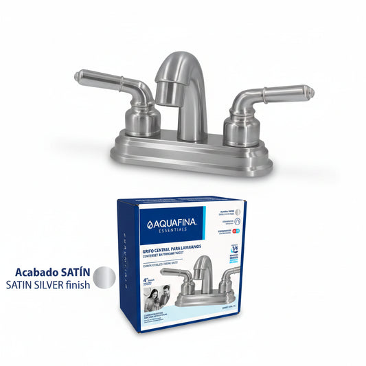 GRIFO PARA LAVAMANOS CENTRAL SATIN 2TEMP AQUAFINA A-GSZ4046-SL
