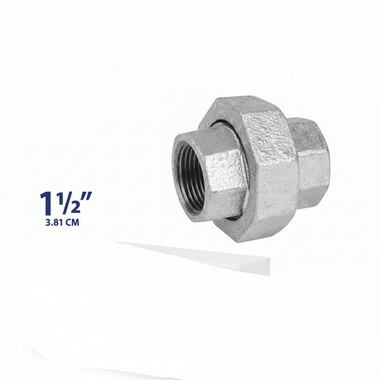 UNION UNIVERSAL GALVANIZADA CON ROSCA DE 1 1/2 PLG