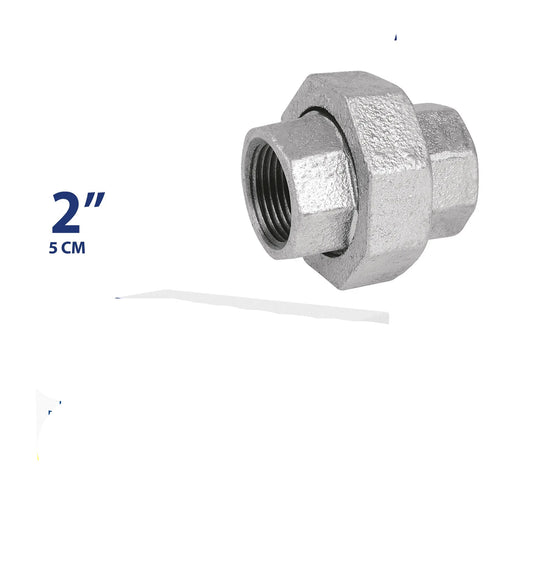 UNION UNIVERSAL GALVANIZADA CON ROSCA DE 2 PLG