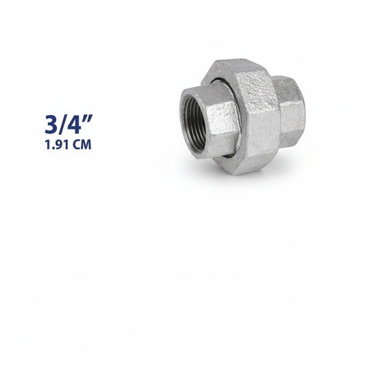 UNION UNIVERSAL GALVANIZADA CON ROSCA DE 3/4 PLG