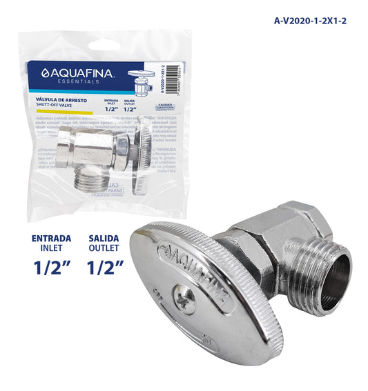 VALVULA DE CONTROL A ALA PARED 1/2X1/2PLG AQUA FINA A-V2020-1-2X1-2