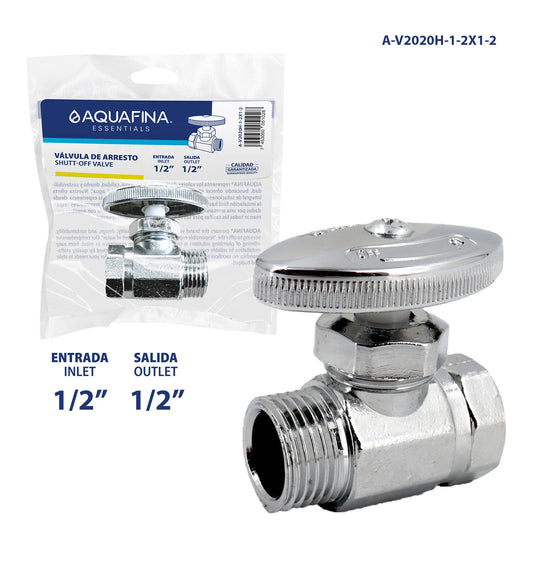 VALVULA DE CONTROL AL PISO 1/2X1/2PLG AQUAFINA A-V2020H-1-2X1-2