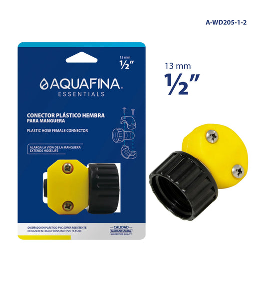 CONECTOR HEMBRA PLASTICO PARA MANGUERA 1/2PLG AGUAFINA A-WD205-1-2