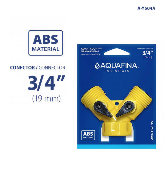 ADAPTADOR PLASTICO Y 3/4 PLG  PARA MANGUERA A-Y504A AQUA FINA