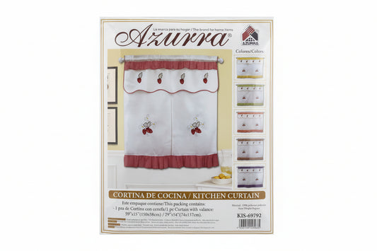 CORTINA DE FRESA PARA COCINA 1 PANEL 29X54  AZURRA KIS-69792