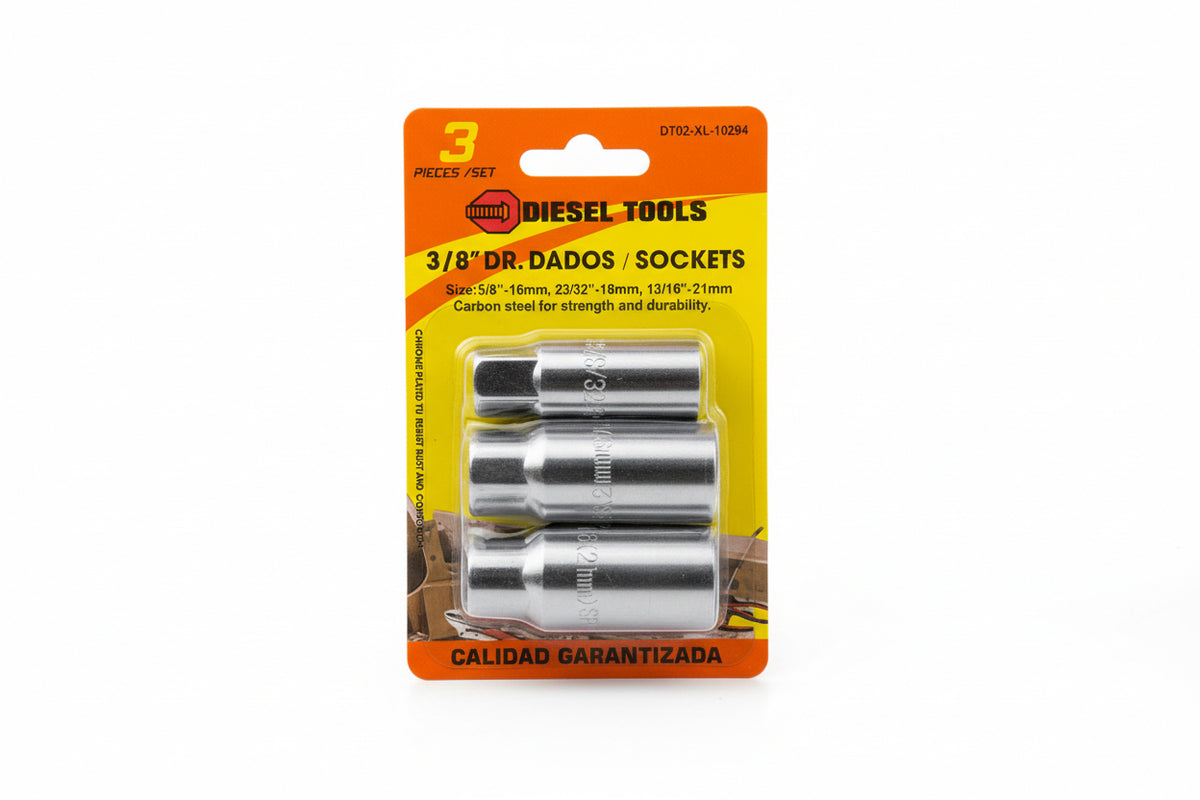 SET DE CUBOS LARGOS DT02-XL10294 DIESEL TOOLS