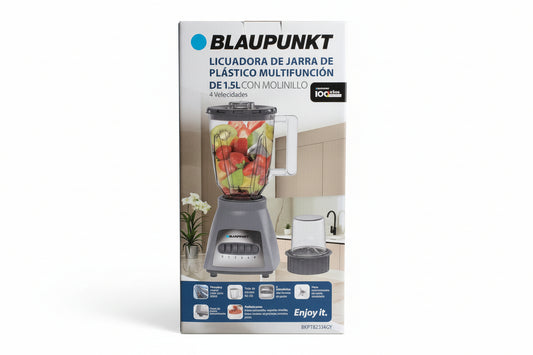 LICUADORA JARRA DE PLASTICO 1.5L 2 EN 1 BLANCO BKPTB2334GY BLAUPUNKT