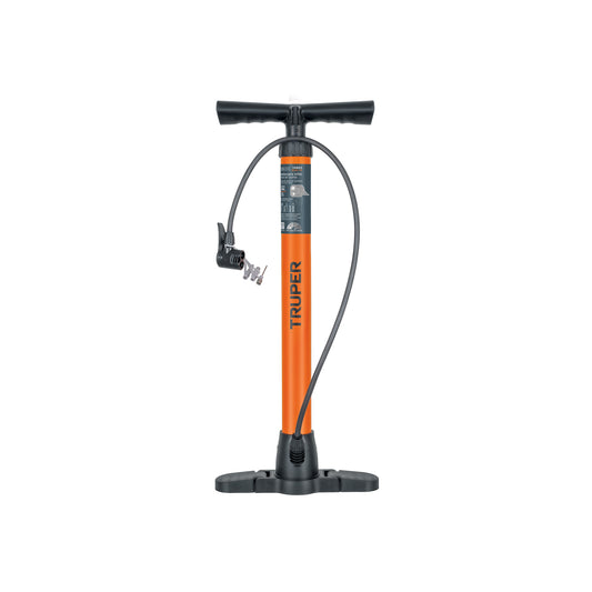 BOMBA PARA BICICLETA CABEZA DUAL 100PSI TRUPER 14863