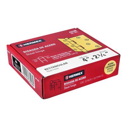 PAR DE BISAGRA DE ACERO DE 4X2 3/4 PLG HERMEX 43198