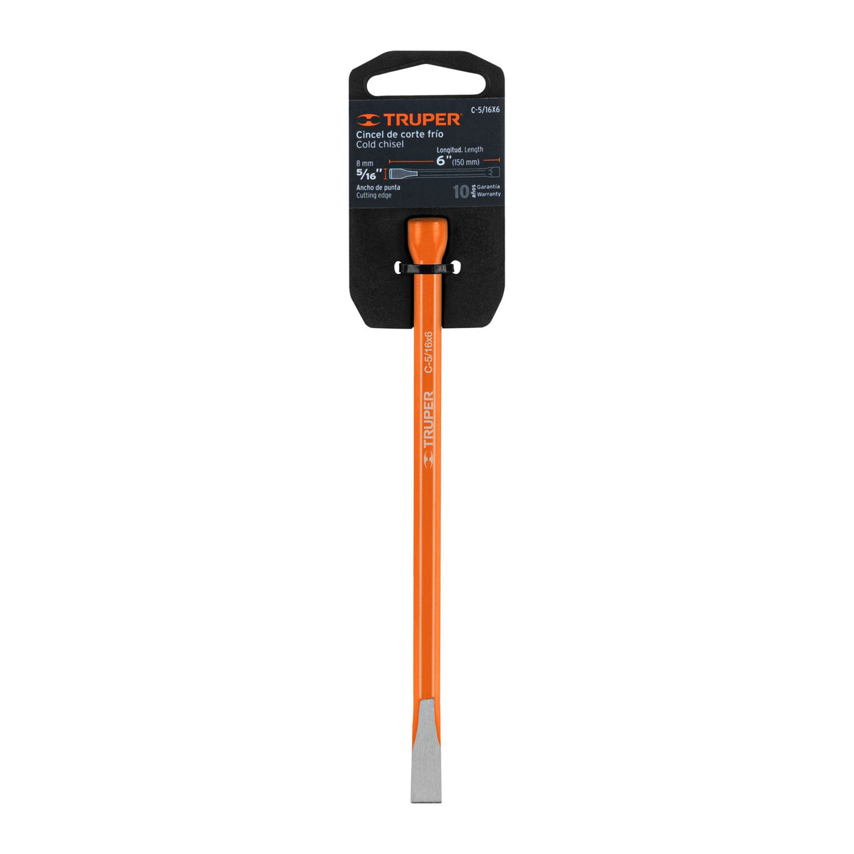 CINCEL DE CORTE FRIO 5/16X6 PLG TRUPER 12103
