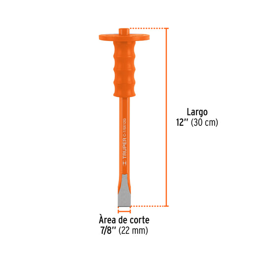 CINCEL DE CORTE FRIO 7/8X12 PLG CON GRIP TRUPER 12175