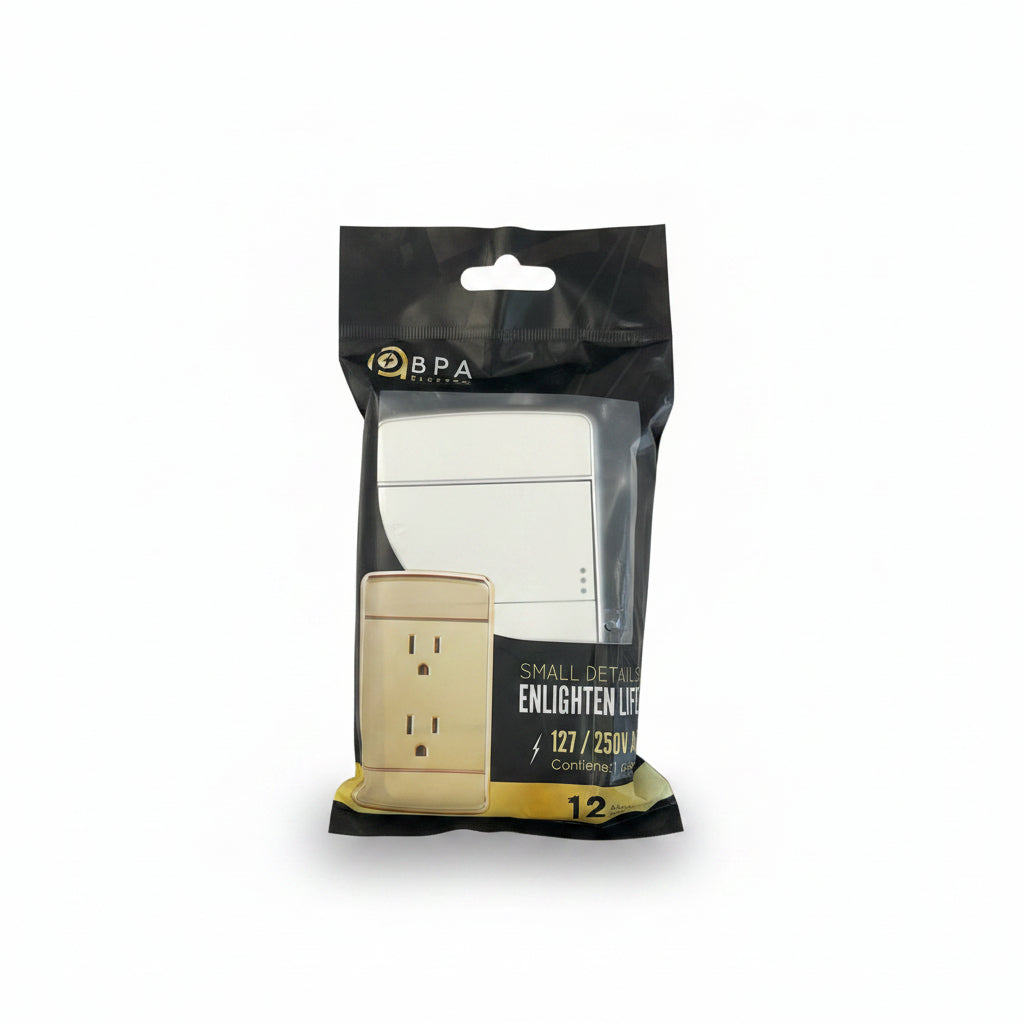 INTERRUPTOR DOBLE BLANCO 250V 10A BPA ELECTRIC SWT012BL