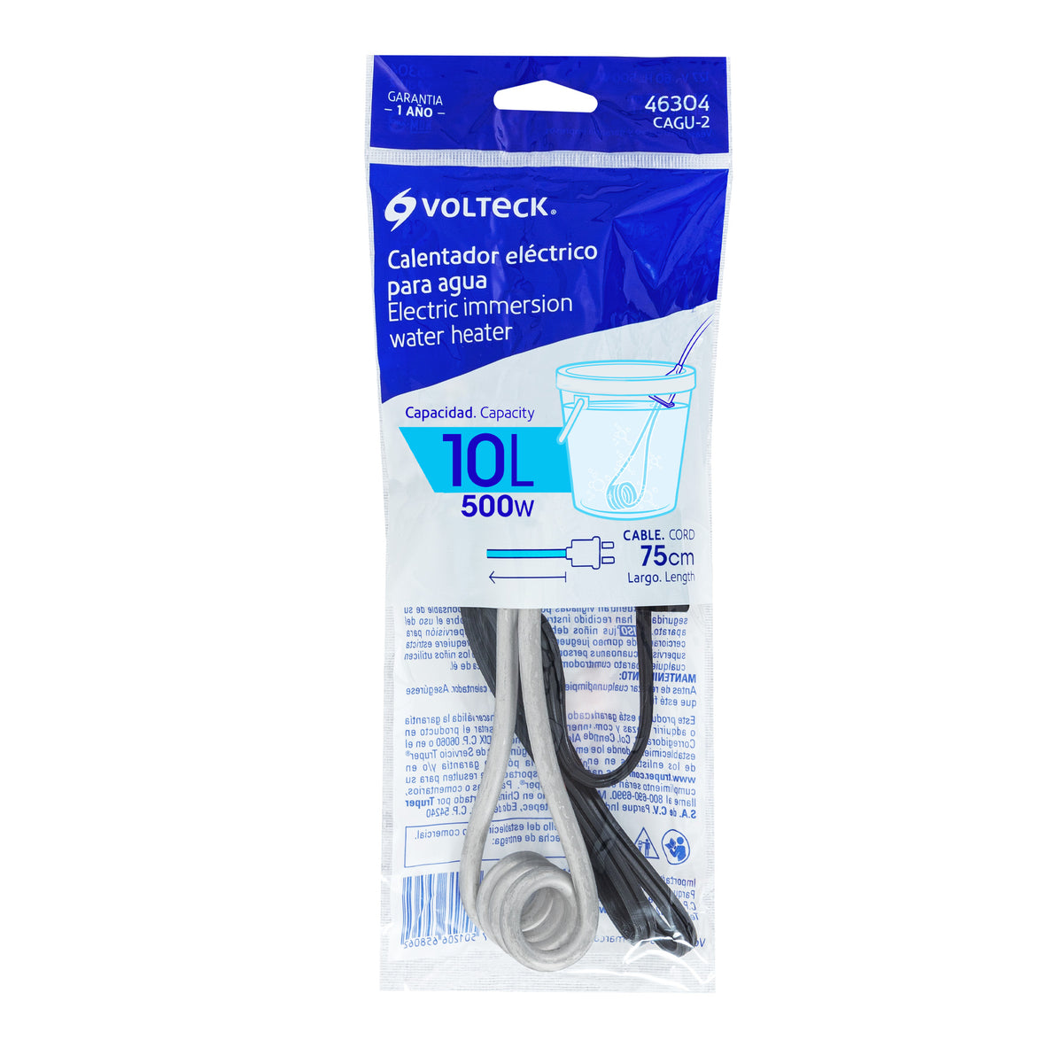 CALENTADOR ELECTRICO PARA AGUA VOLTECK 46304