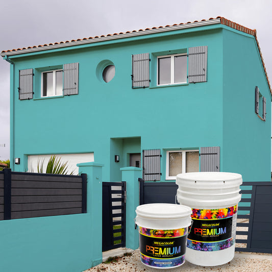 PINTURA MEGACOLOR LATEX PREMIUM CELESTE CARIBE
