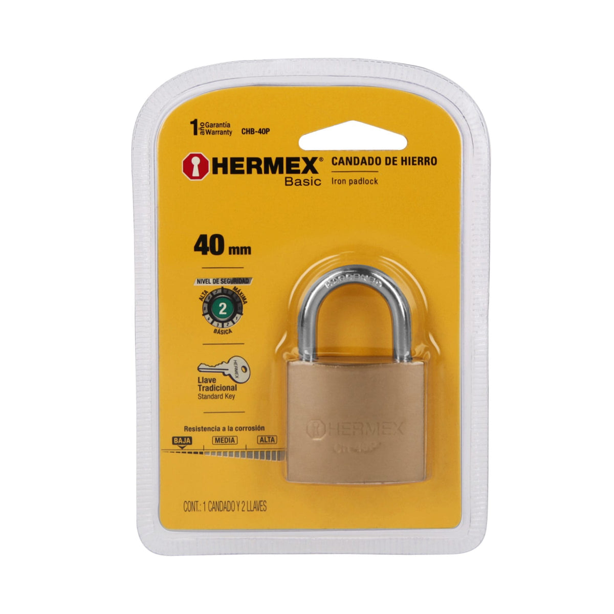 CANDADO HERMEX 40MM 23520
