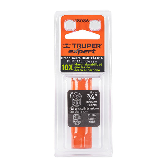 CORTACIRCULO BIMETALICO 3/4 PLG 19 MM TRUPER 18086