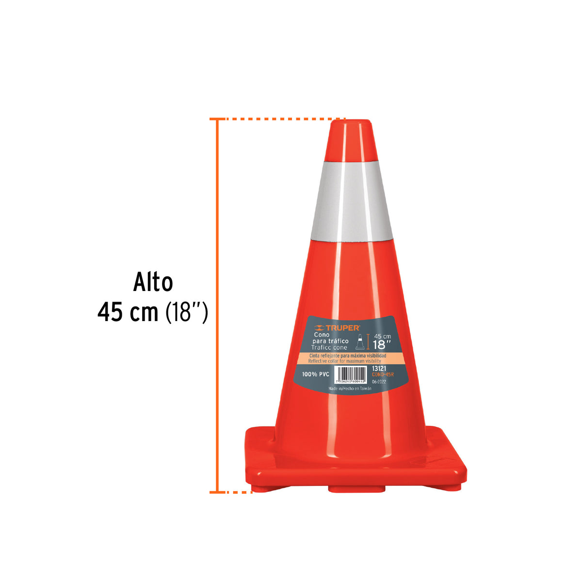 CONO PARA TRAFICO DE 45 CM TRUPER 13121