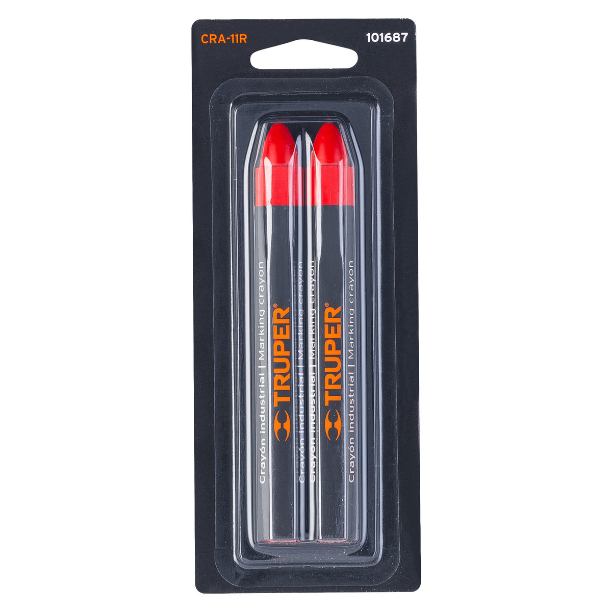 BLISTER CON 2 CRAYONES DE 12CM INDUSTRIALES ROJO TRUPER 101687