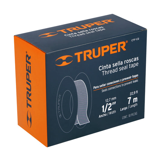 CINTA TEFLON 1/2X7 METROS TRUPER 12520