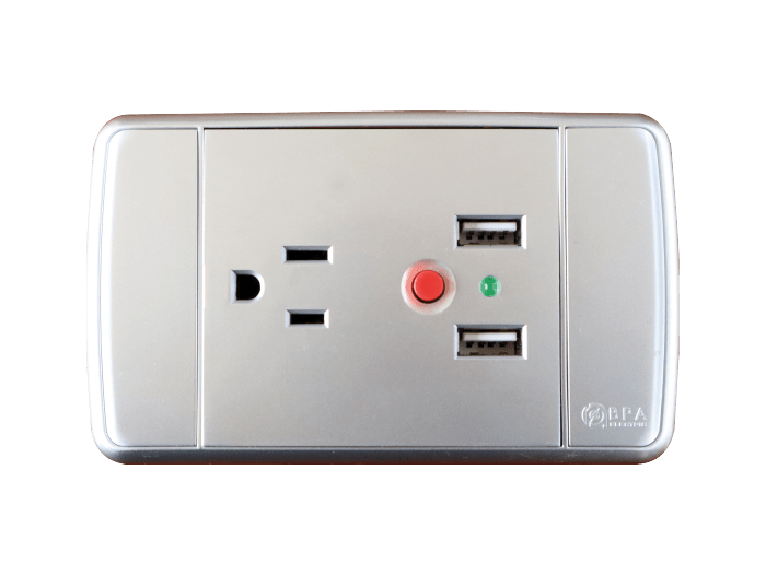 TOMA MAS USB PLATEADO BPA ELECTRIC CT00019PL