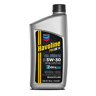 ACEITE PARA MOTOR A GASOLINA 5W-30 CHEVRON-1/4