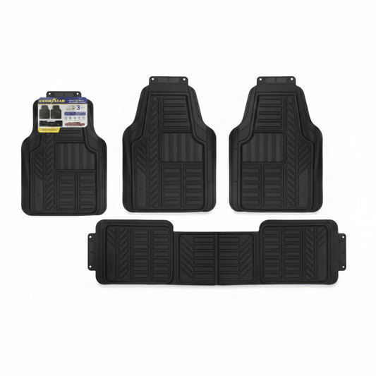 SET ALFOMBRA PARA AUTO HULE NEGRO 3PCS 991-23105
