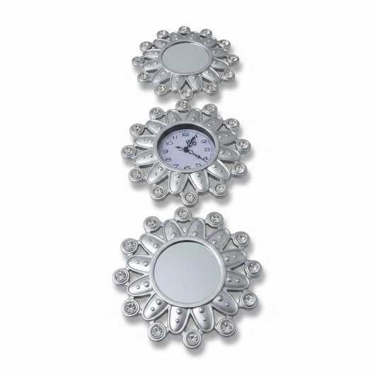 SET DE RELOJ CON ADORNO DE PARED 87483 3 PIEZAS